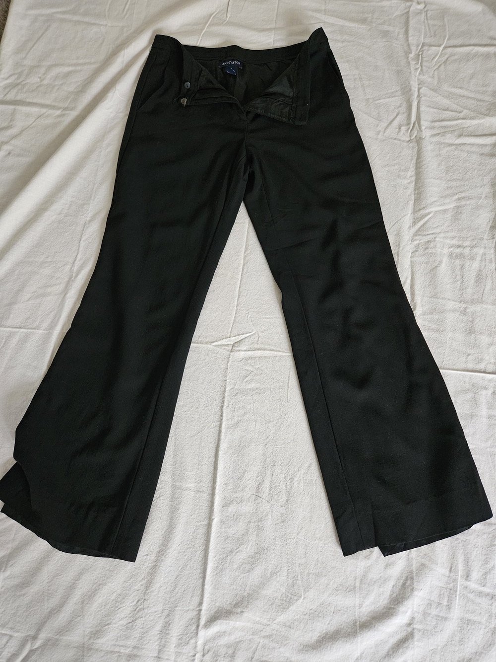 Ann Taylor Black Boot-Cut Dress Pants